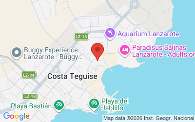 Map showing Windusrfing Club Las Cucharas