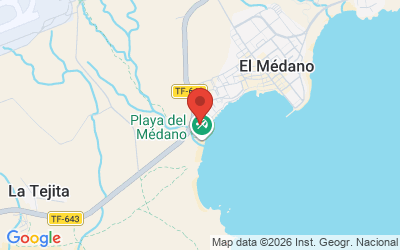 Map showing Wind Center Playa Surf