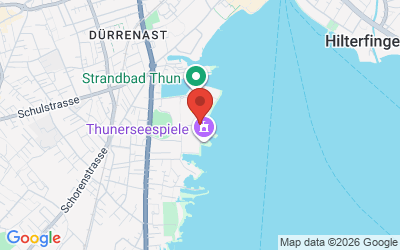 Map showing Honu Wassersportcenter Thun