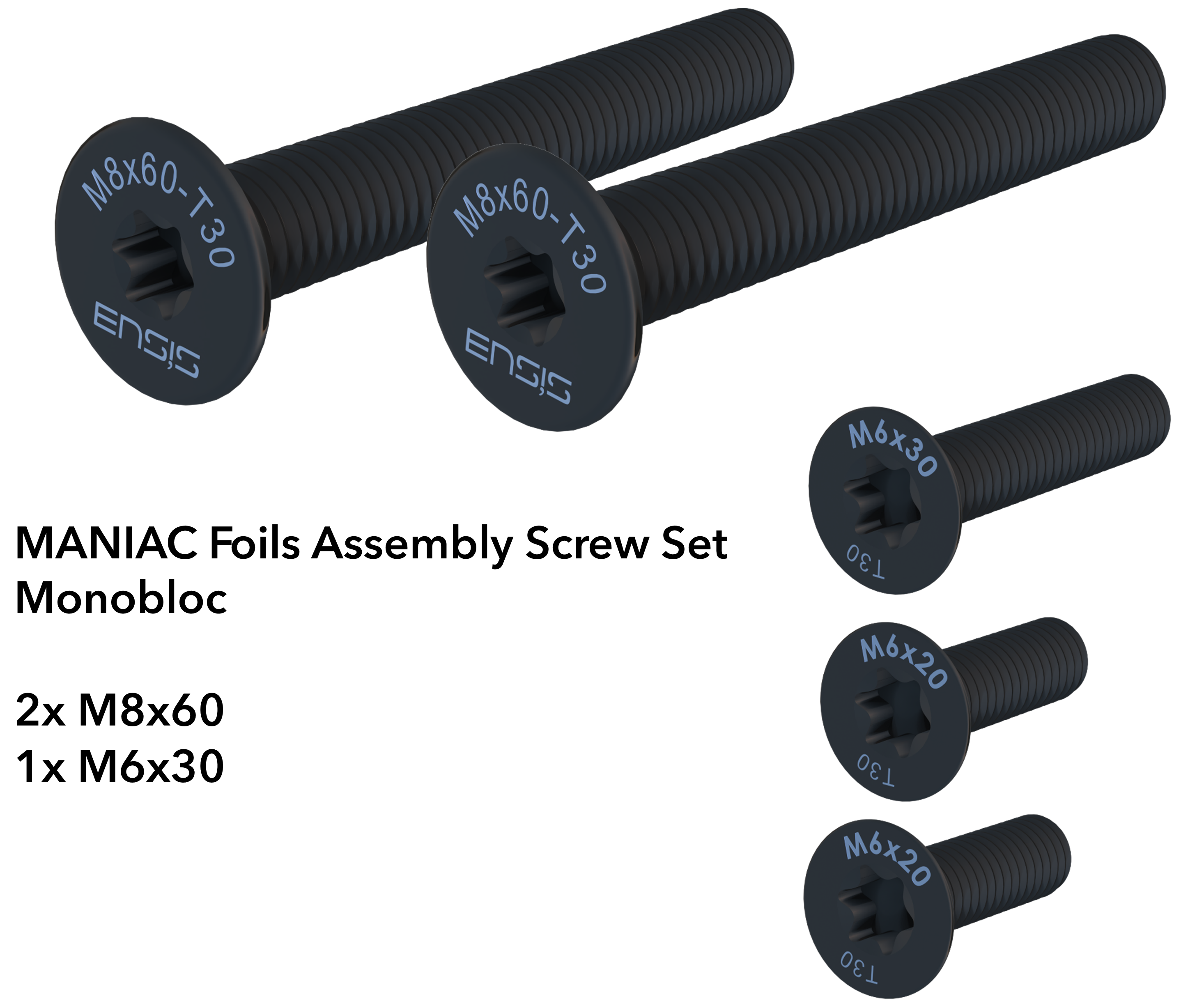 MANIAC Monobloc Screws Set