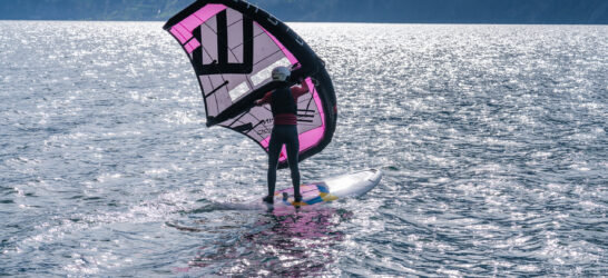 ENSIS SAMBA staying upwind wing foil school and windsurf school board