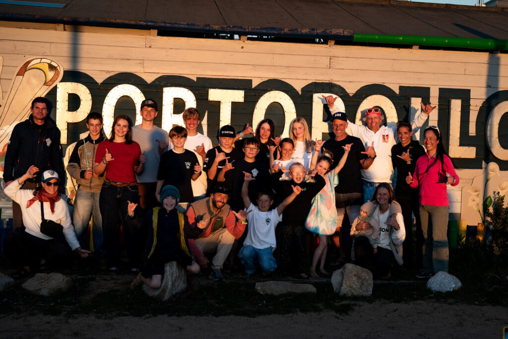 group photo of wing foil enthusiasts